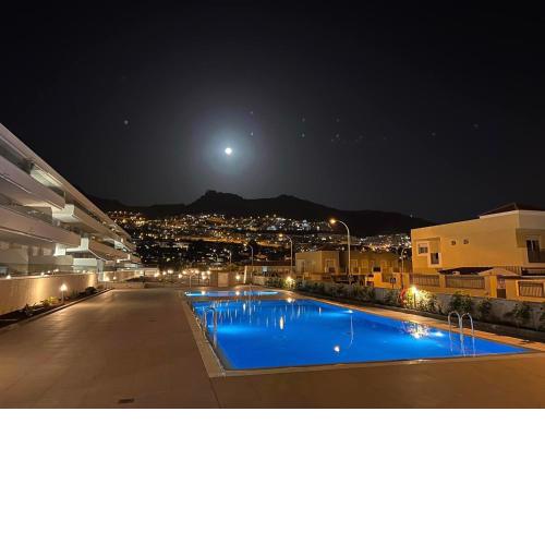New apartment in Las Terazzas de Costa Adeje. Big terrace with a garden, heated pool and private parking