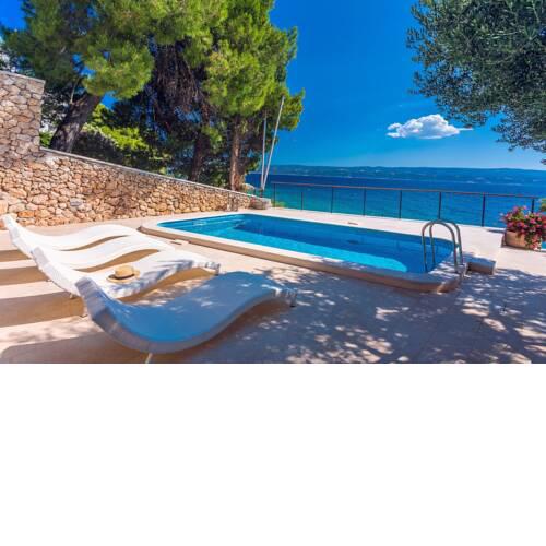 New! Beachfront Villa Lidija with 2 bedrooms, heated pool, amazing sea views