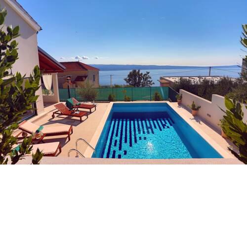 New! Seaview Villa Anet, a 2 bedroom villa with 28 sqm private pool in Krilo Jesenice