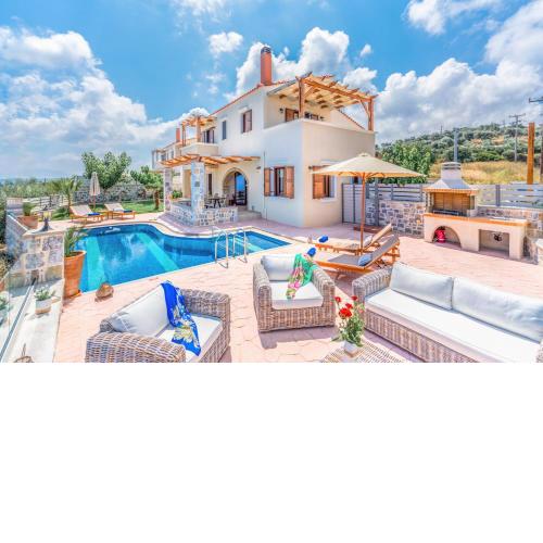 New Villa Kantifes 4 Families or Couples with Private Pool & BBQ
