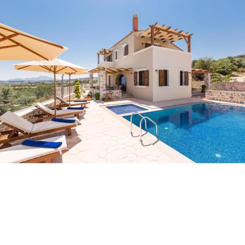 New Villa Katifes with Pool, Walk to Amenities & Amazing Views!
