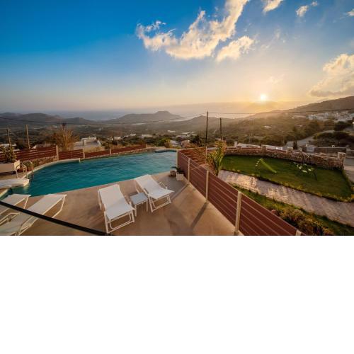 New Villa Plakias Sunset with Pool & Childrens Area, Walk to Restaurant