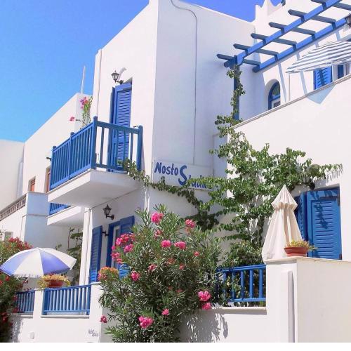 Nostos Studios in Naxos rooms at Saint George beach accommodations at Agios Georgios apartments at Chora town lodging