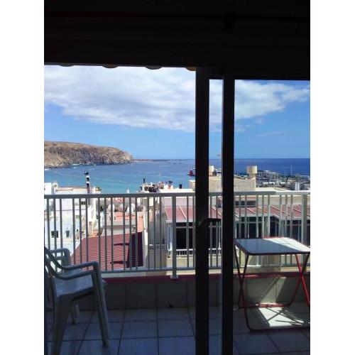 One bedroom appartement at Arona 200 m away from the beach with sea view furnished balcony and wifi