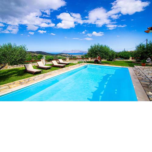 Private Pool with Sea & Mountain View ,Full Privacy - Villa Kyriaki
