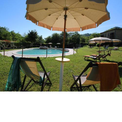 Property with swimming pool spacious garden private terrace and views