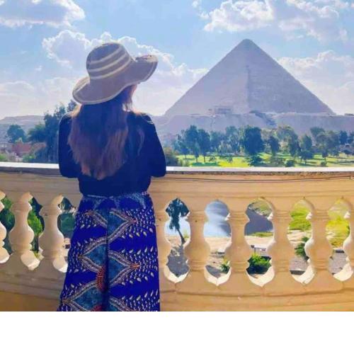 Pyramids Golf view