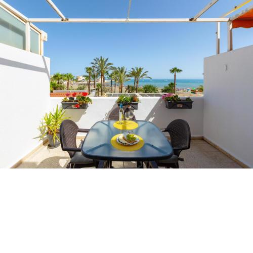 Right on the beach