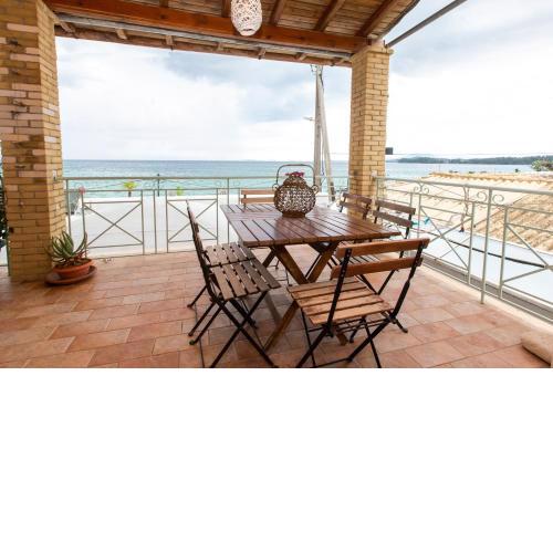 Seaview stone apartment in Ipsos Beach