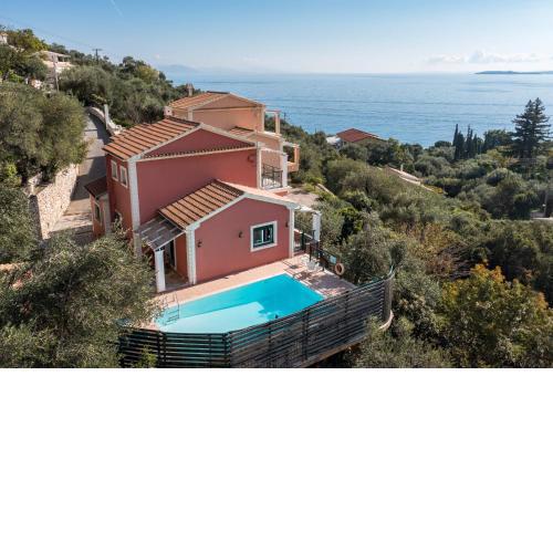 Seaview Villa Leana with Private Pool by Konnect, Nisaki