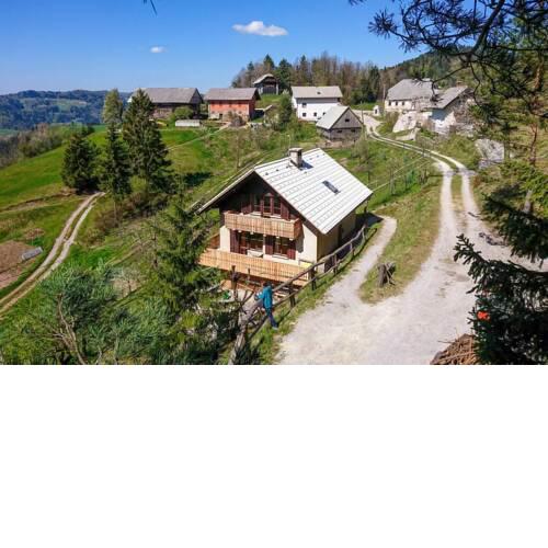 Spacious house surrounded by animals