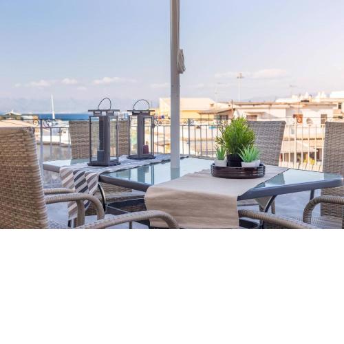 Spacious Maisonette - Roof Top View of Corfu Port