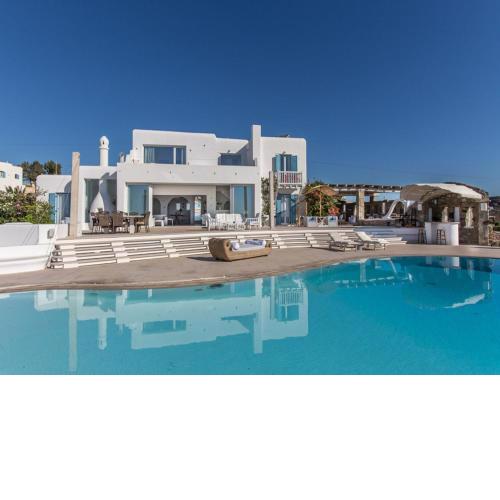 Spectacular Kalafatis Villa 5 Bedrooms Villa Vibhu Private Jacuzzis and Infinity Pool