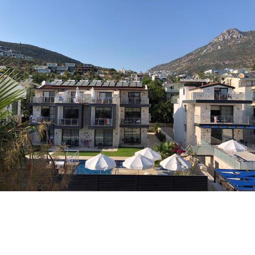 Stone House Aparts 2 plus 1 mit zwei Balkone und Poolview Kalkan No 10