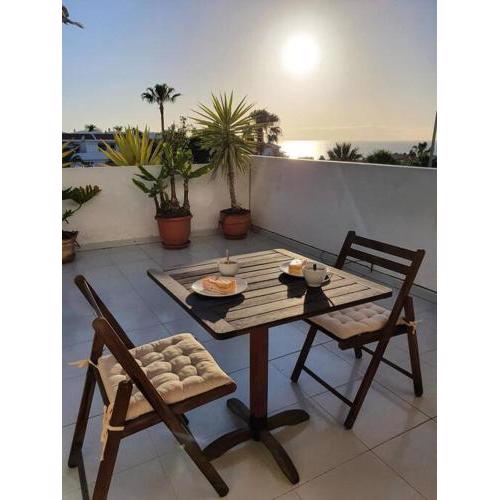 Studio apartment with large terrace and ocean view
