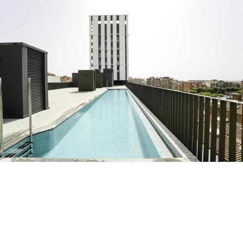 Sunsets and the pool in Barcelona