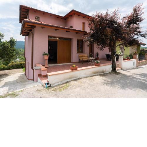The pink house, holiday home.