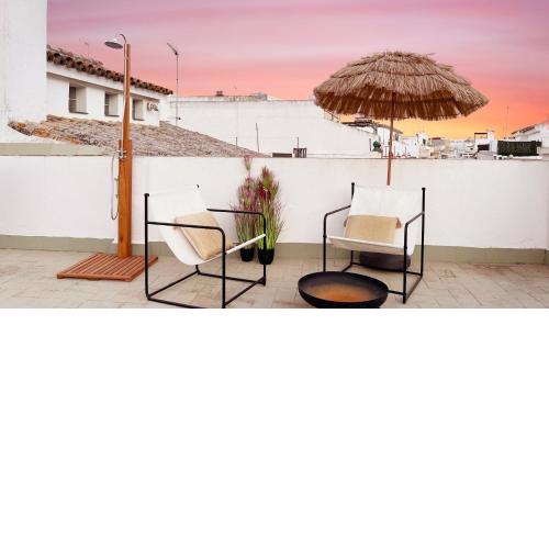 Villa con solarium y ducha exterior