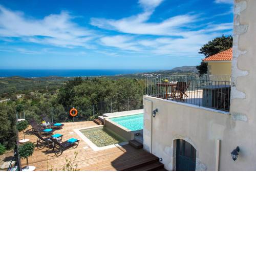 Villa Cretan View with Heated Swimming Pool