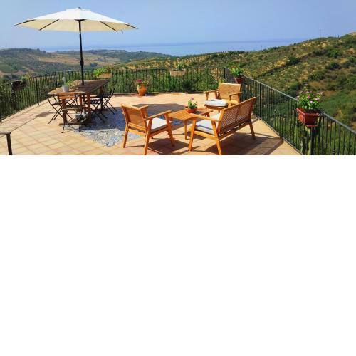 villa immersa in oliveto vista mare
