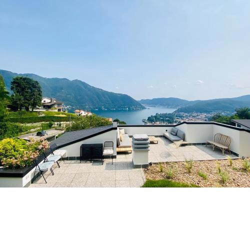 VILLA ROBERTO superbe vue lac, roof top et jardin privés