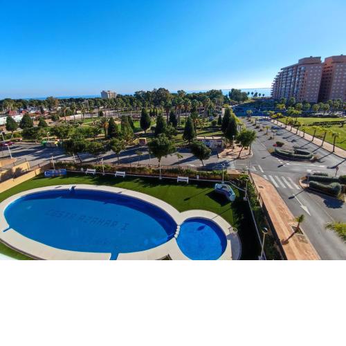 Vistas al mar en Apartamentos Azahar I