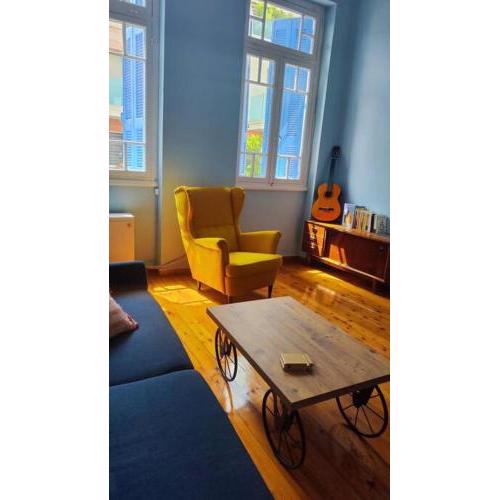 Yellow and blue relax house