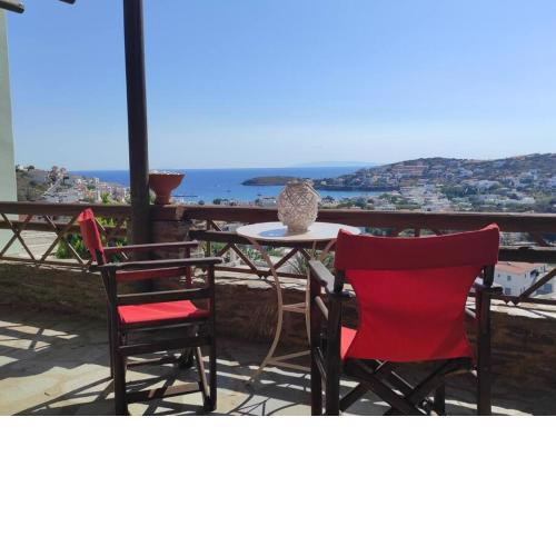 Zenios Andros-Cycladic house overlooking Batsi bay