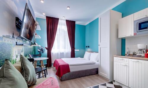 Dovolenka v Prahe v moderných apartmánoch Revelton Studios Prague s raňajkami a vstupom do múzea ilúzií