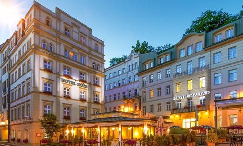 Karlove Vary: Hotel Růže **** s až 5 wellness a liečebnými procedúrami, kávou a zákuskom aj polpenziou