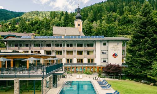 Korutánsko 350 m od lanovky: 4* Evident Hotel Prägant s gurmánskou polpenziou a wellness s plochou 1 000 m²