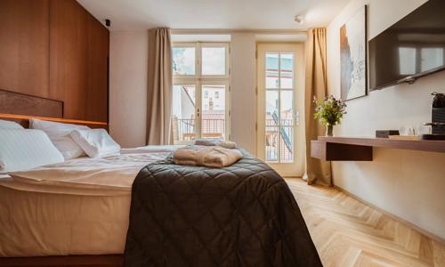 Litomyšl priamo v centre a 250 m od zámku v Penzióne Havran s raňajkovým košom a privátnou vírivkou