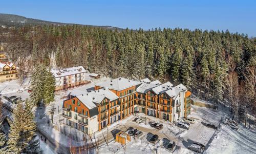 Szklarska Poręba blízko lyžiarskych areálov v apartmáne Sun & Snow Ostoja Parku Narodowego + sauna a herňa